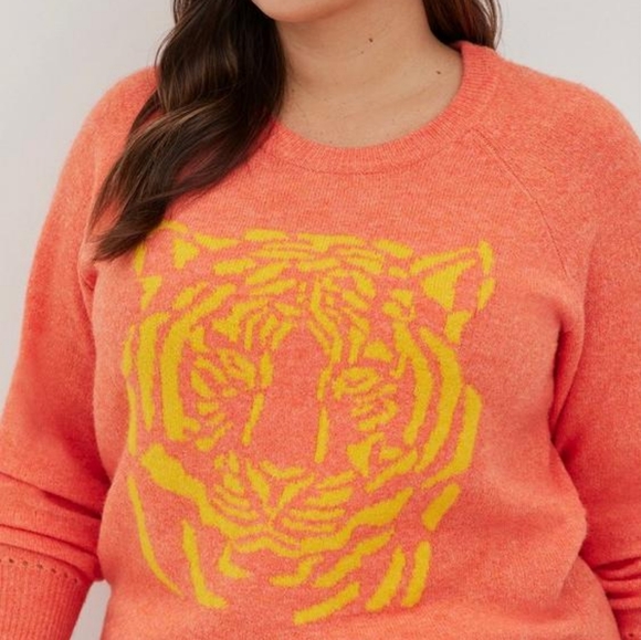 Torrid orange graphic print Tiger size 5 - Picture 2 of 9